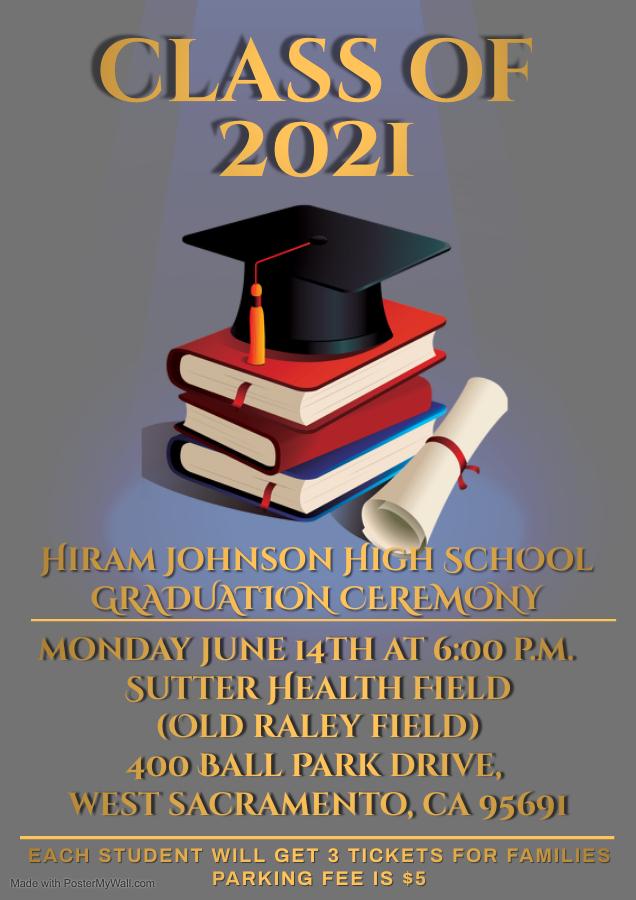 Senior Graduation Information Hiram W. Johnson High School